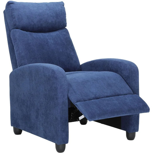 Linen Upholstered Luxurious Recliner Chair With Adjustable Backrest And Footrest