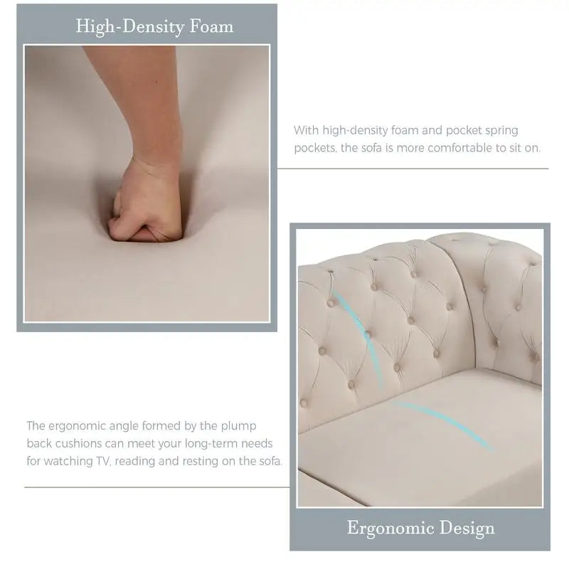 CN Sichuan VelvetUpholsteredSofaSetWithRubberWoodLegs PremiumGrade LuxuriousCraftsmanship EngineeredForDurability