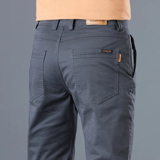 Men's Classic Solid Color Casual Pants for Every Occasion