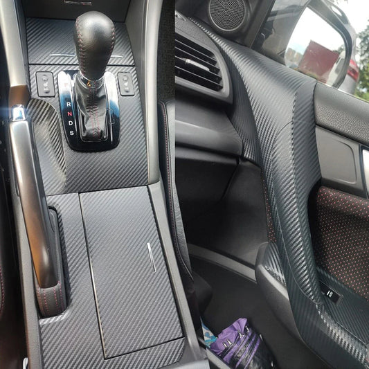 Car Styling Carbon Fiber Interior Center Console Color Change Molding Sticker Decals for Honda Acura TSX 2009 to 2013