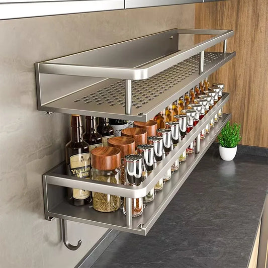 Choice Light Luxury Kitchen Wall Mounted Spice Rack