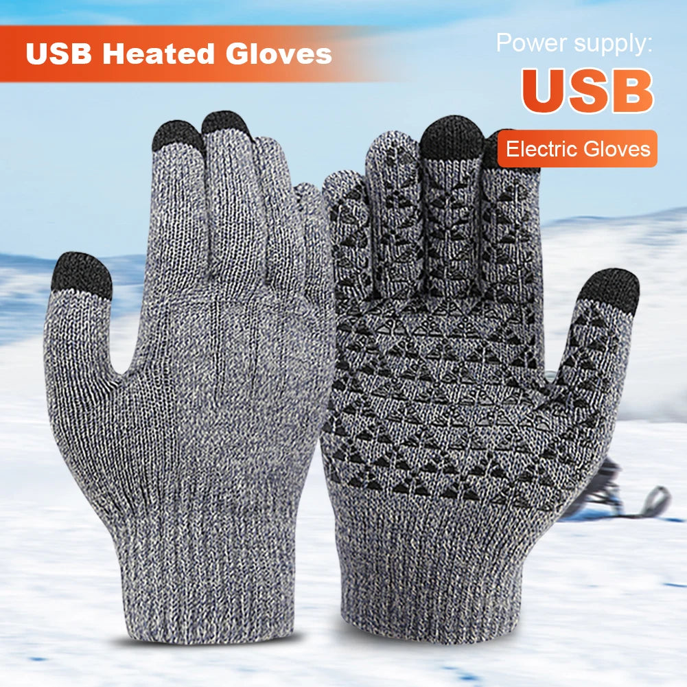 Winter Electric Heated Touchscreen Outdoor Gloves by Shunmaii
