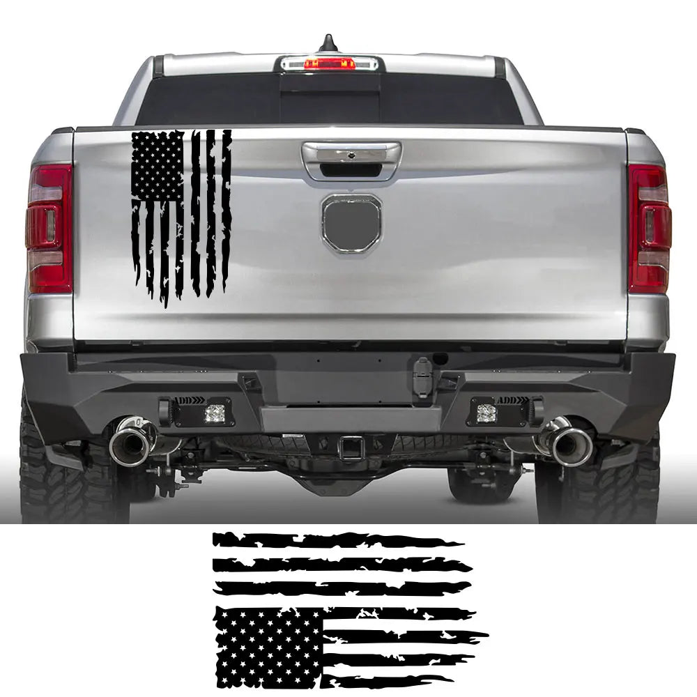 Car Sticker USA Flag Matte Film Decal for Toyota Hilux Tacoma Jeep Gladiator Isuzu Dmax Ford F150 Dodge RAM Tuning Accessories