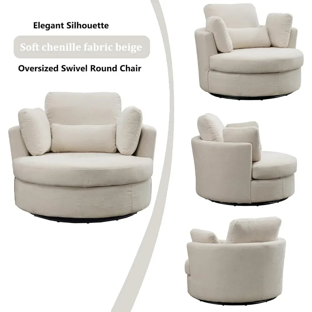 Modern Swivel Accent Barrel Chair for Stylish Living Spaces