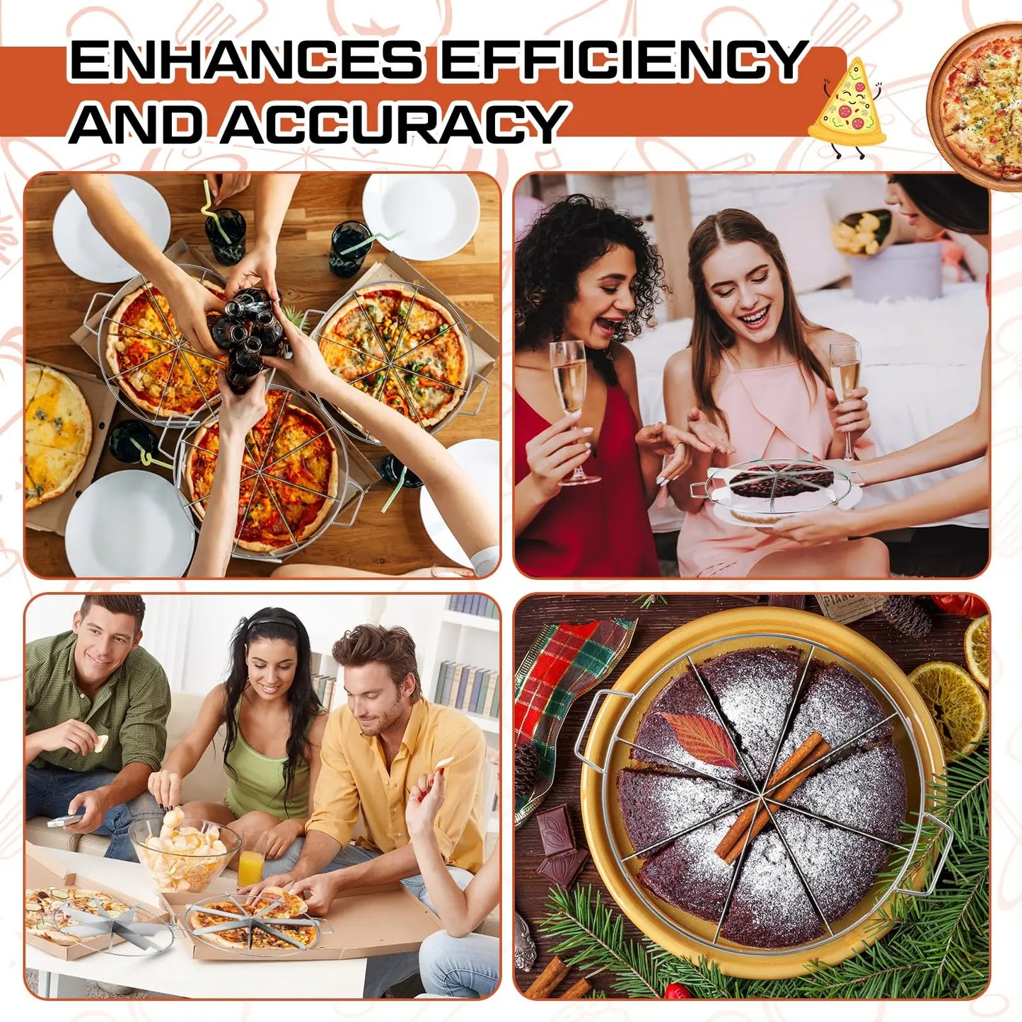 Feature Stainless Steel Cake Cutter Pastry Portion Marker