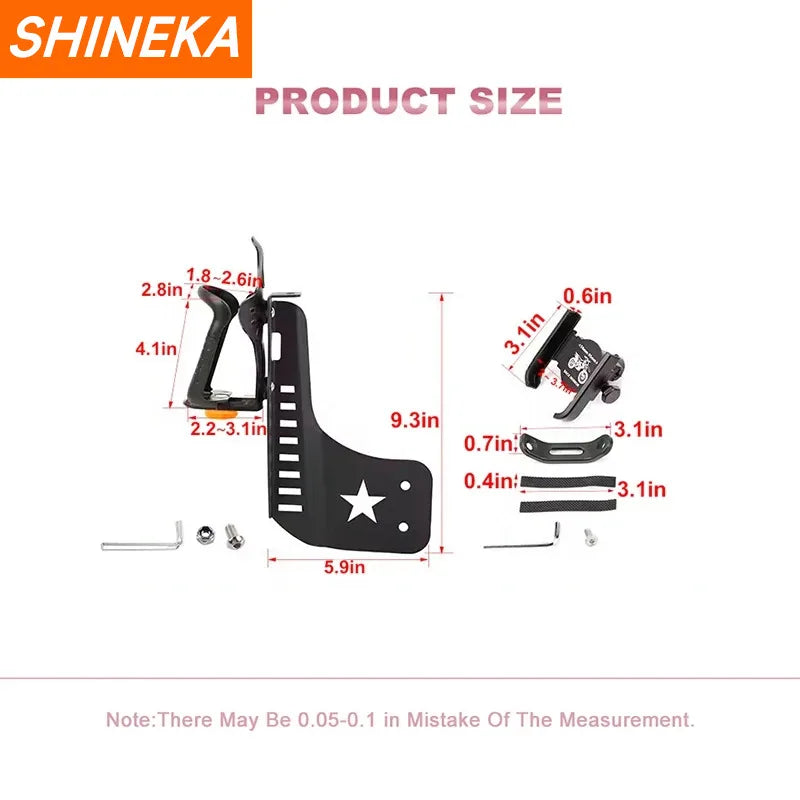 Shineka Jeep Wrangler Front Door Cup Holder And Phone Mount