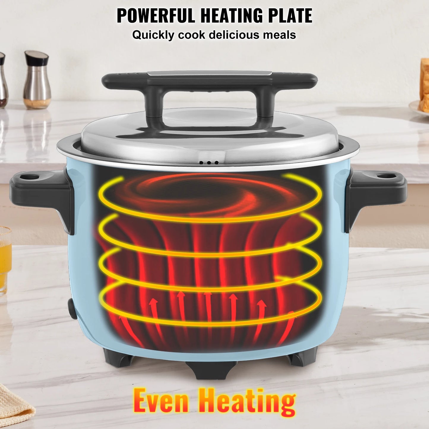 SucceBuy Commercial Rice Cooker Aluminium Nonstick Inner Pot