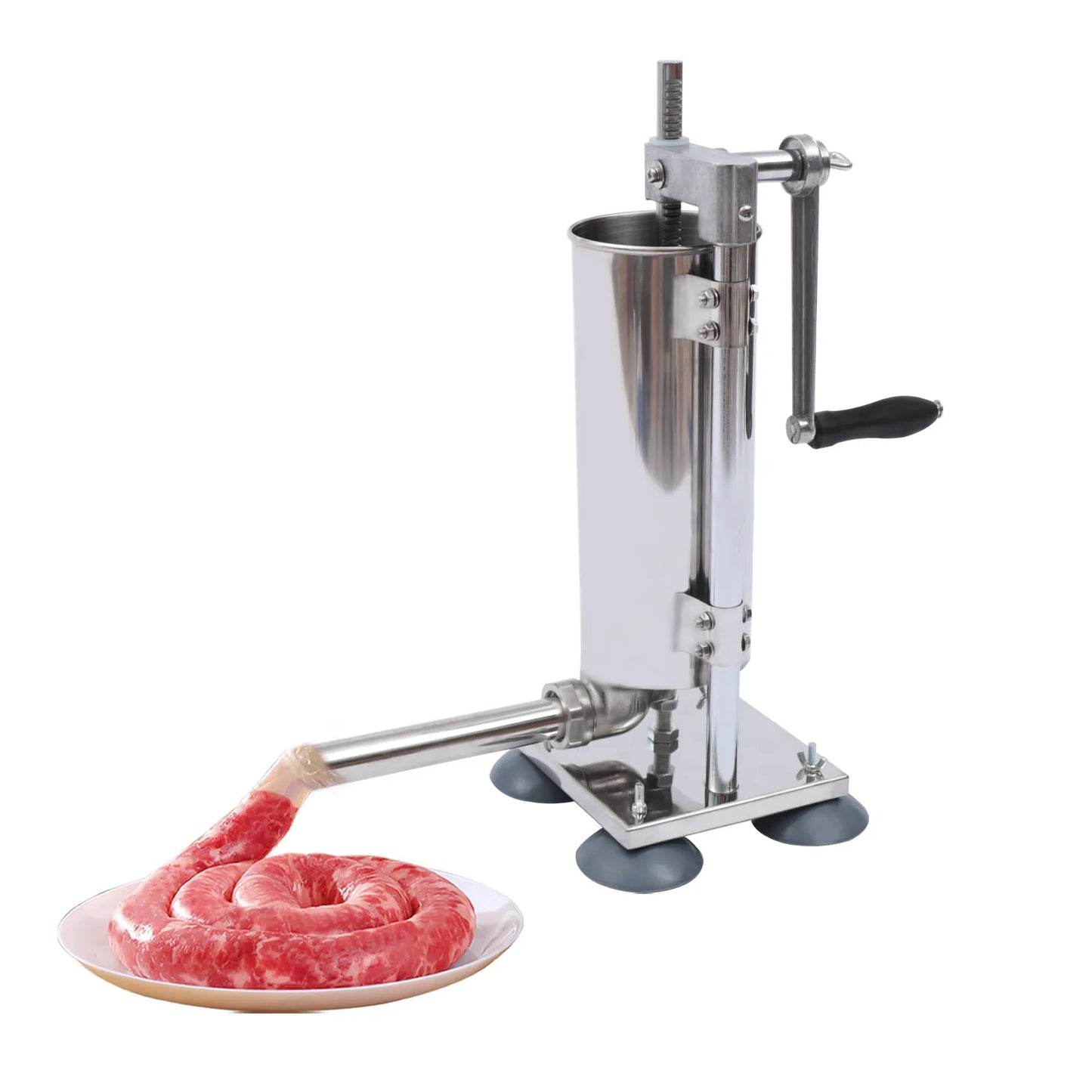 Vertical Manual Sausage Stuffer Stainless Steel Meat Maker Tool