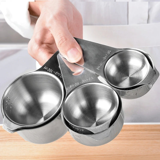 Stainless Steel Measuring Cups and Spoons Set for Baking