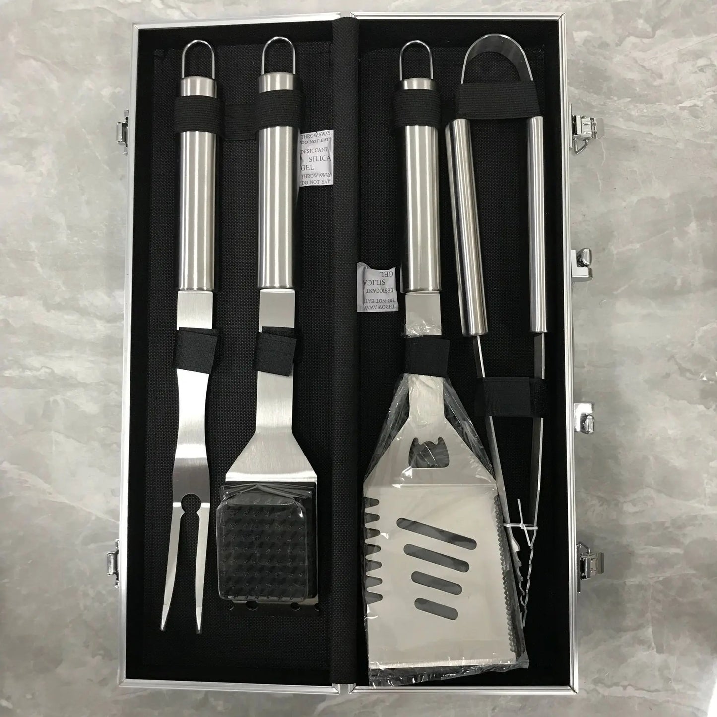 Stainless Steel BBQ Tool Set for Outdoor Grilling Enthusiasts