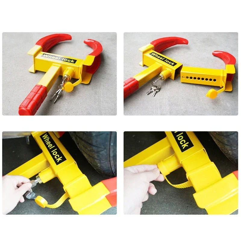 Heavy Duty Tire Lock Wheel Clamp Anti-Theft Auto Accessory