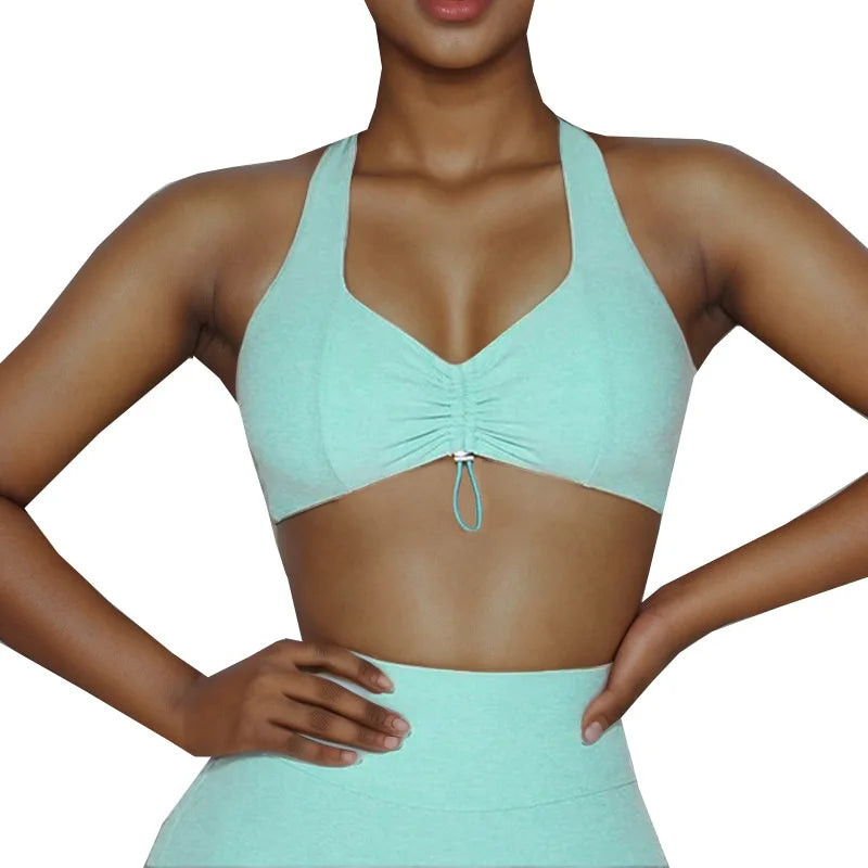Ceodogg Womens Sports Yoga Crop Top Backless Fitness