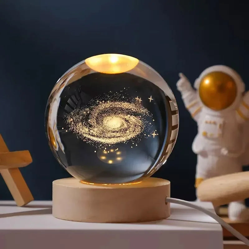 LED Night Light Saturn 3D Moon Table Lamp for Kids