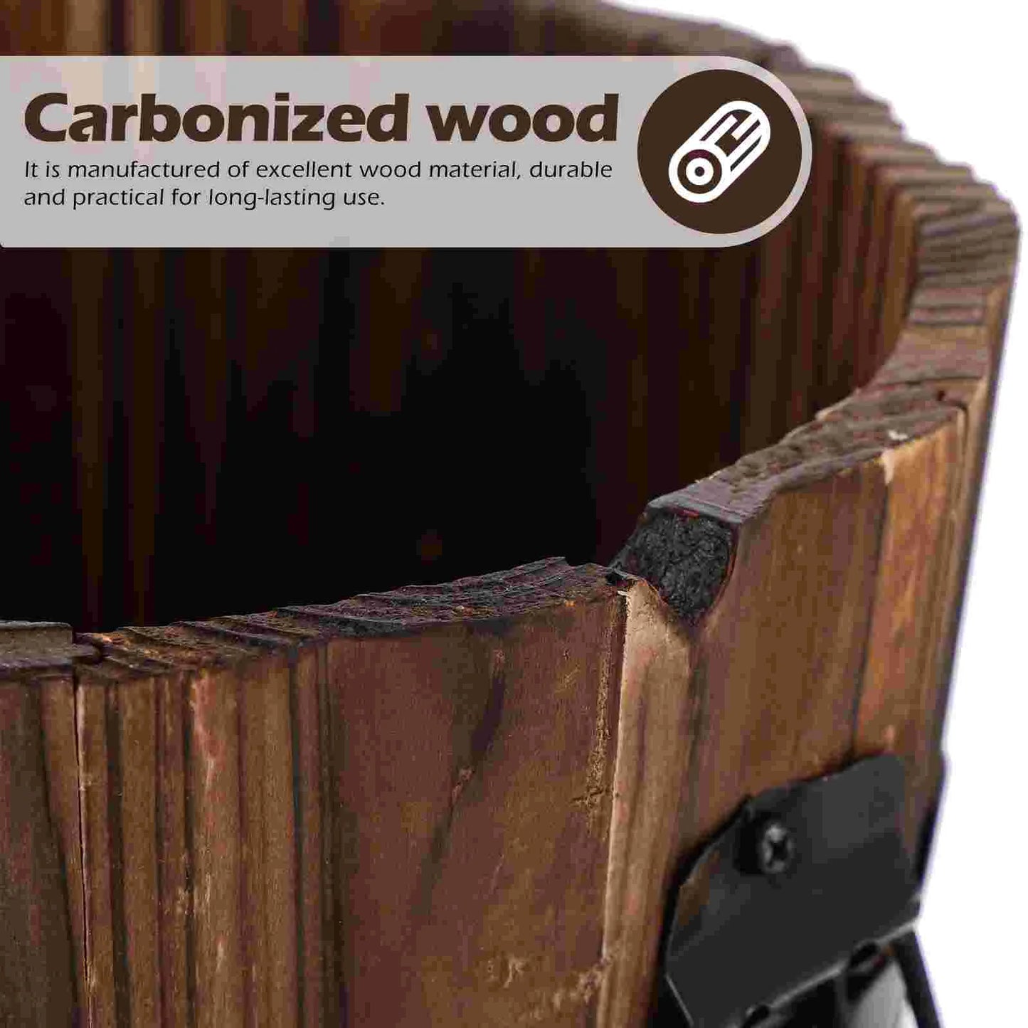 Choice Wooden Planter Retro Design Flowerpot For Garden