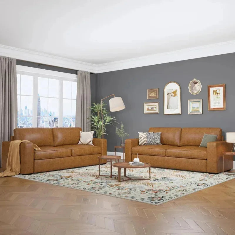 YUJINGXI RPD4 Leather Loveseat Set Of 2 Sofa