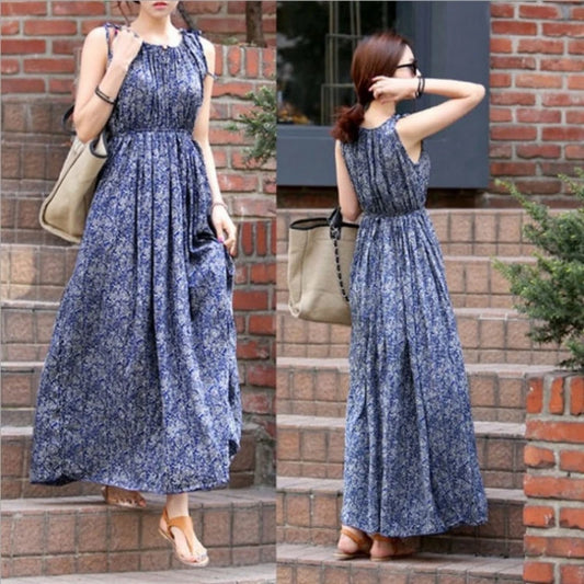 Casual Summer Bohemian Maxi Dress for Women
