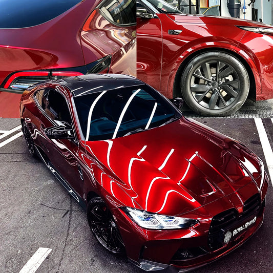 Liquid Metallic Dragon Blood Red Car Vinyl Wrap Film Scratch Resistant DIY Decor Stickers for Car and Motorcycle Wrap
