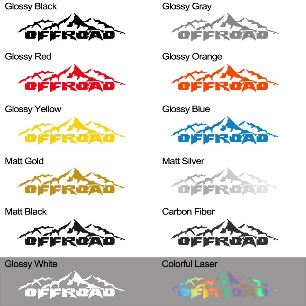 Car Off Road Sticker Vinyl Graphics Decal for Ford F150 Dodge Toyota Hilux Maxus Isuzu Dmax GWM Cannon Mitsubishi