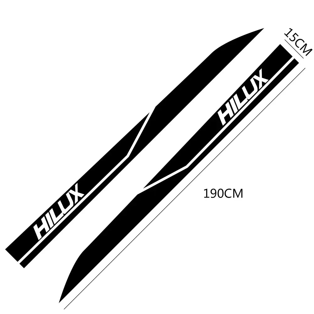2Pcs Car Door Side Sticker Auto Vinyl Film DIY Decal Sport Styling Accessories For Toyota Hilux Revo Vigo