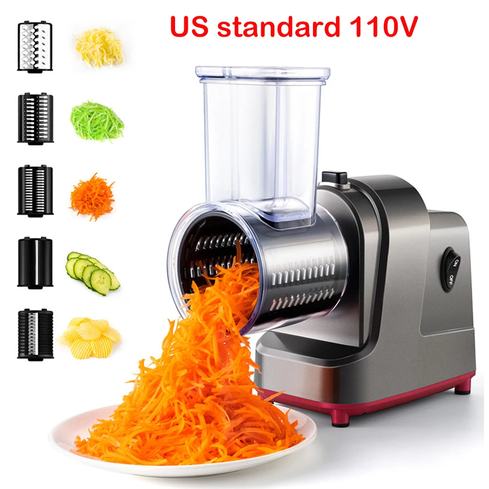 LMETJMA 250W 5 In 1 Electric Vegetable Slicer Shredder