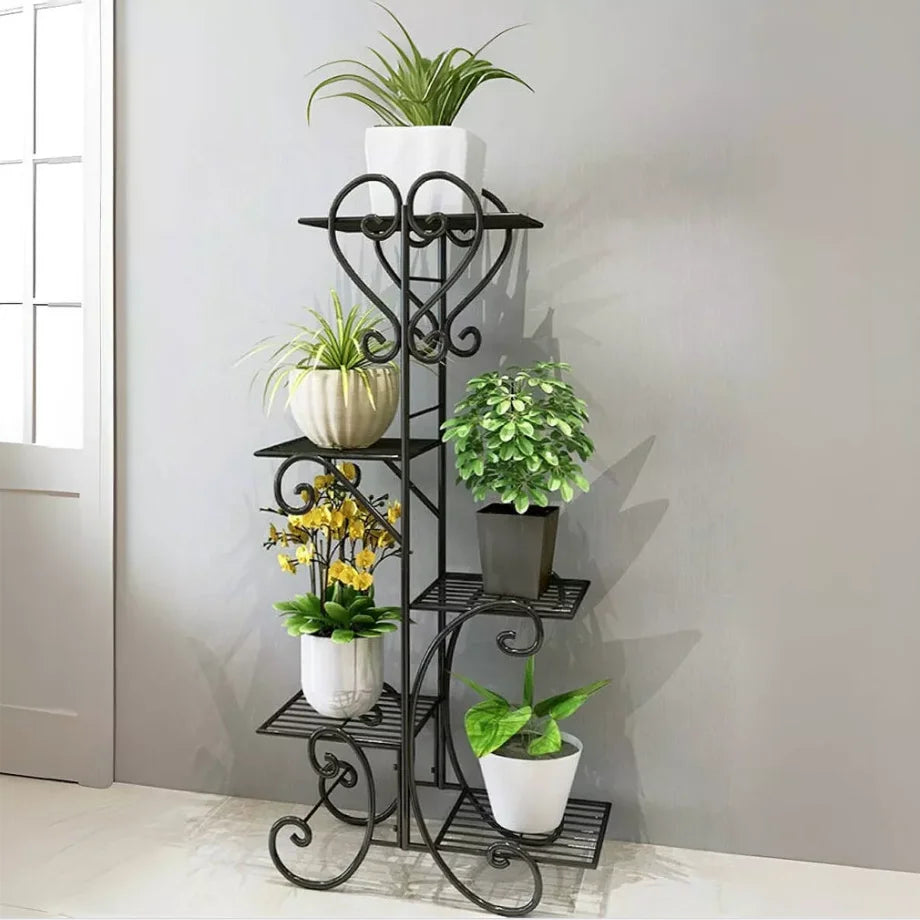 Wisfor Metal Plant Stand Rack 5 Tier Garden Pots Display