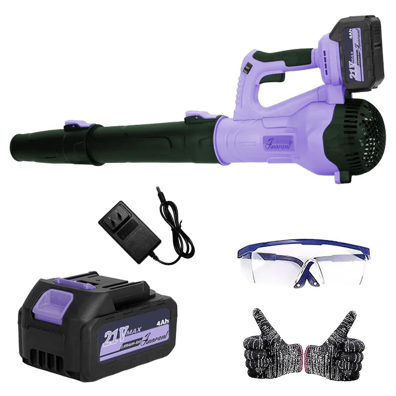 Cordless Leaf Blower With 2 Batteries And Fast Charger