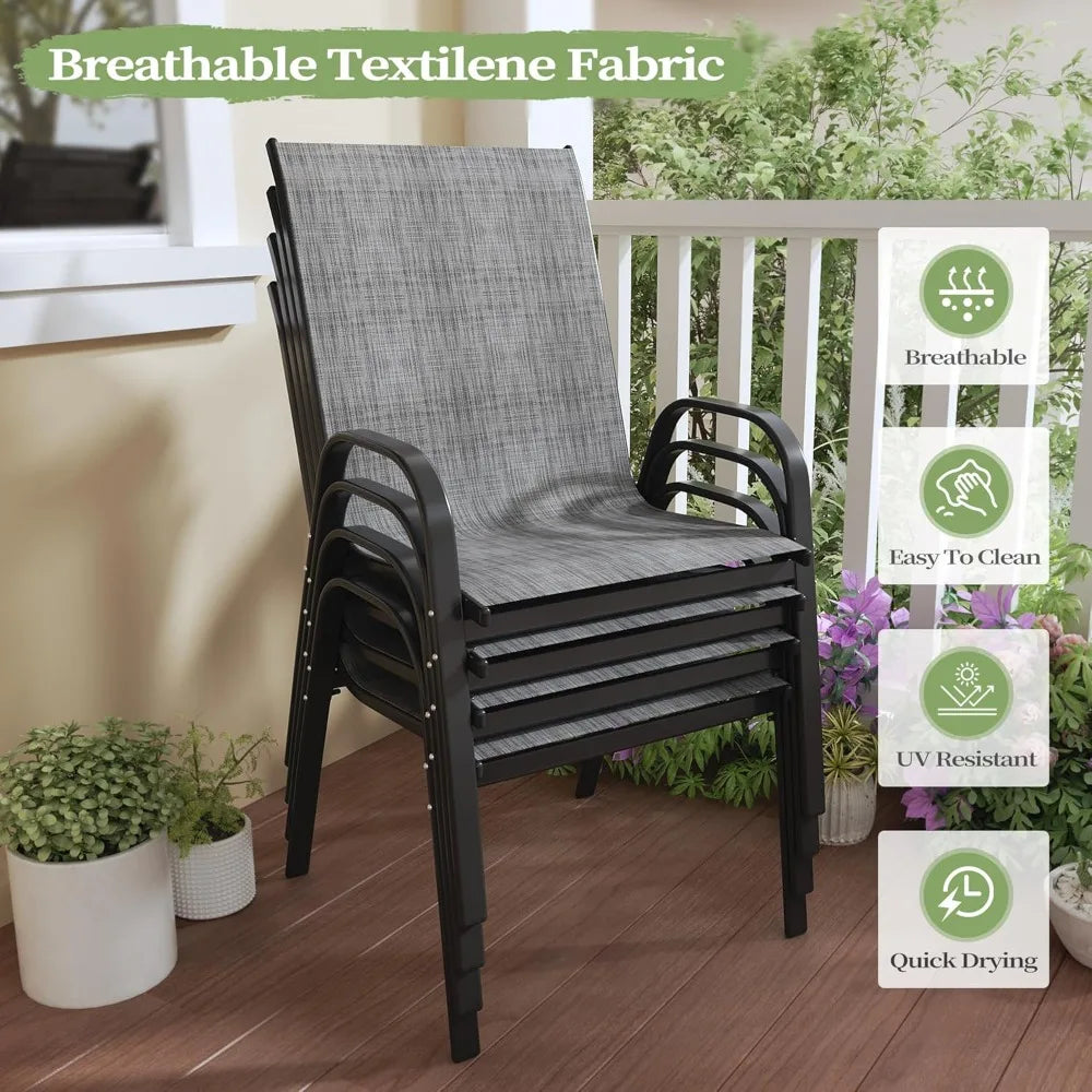 HUANZHUANG Outdoor Dining Set Aluminum Table And Chairs