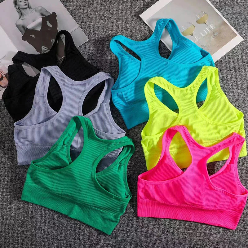 FujianChoice Women Push Up Sports Bra Breathable Support