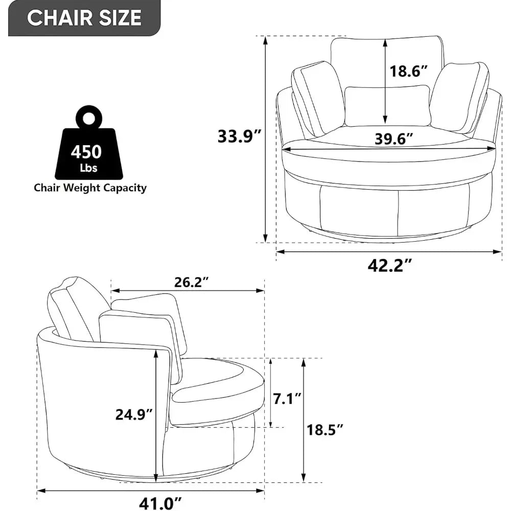 Modern Swivel Accent Barrel Chair for Stylish Living Spaces