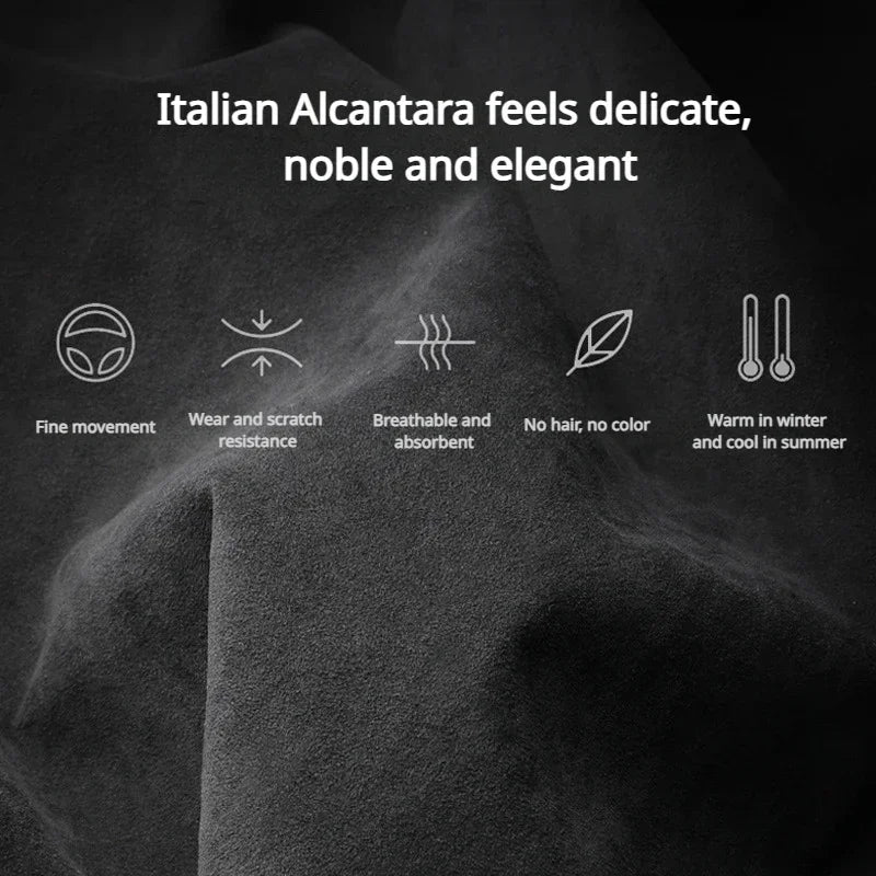 Alcantara Suede Steering Wheel Cover For Tesla Model 3
