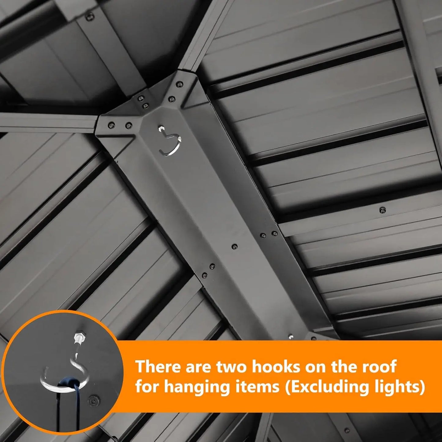 High-Concerned Outdoor Wood Gazebo Aluminum Roof Hardtop