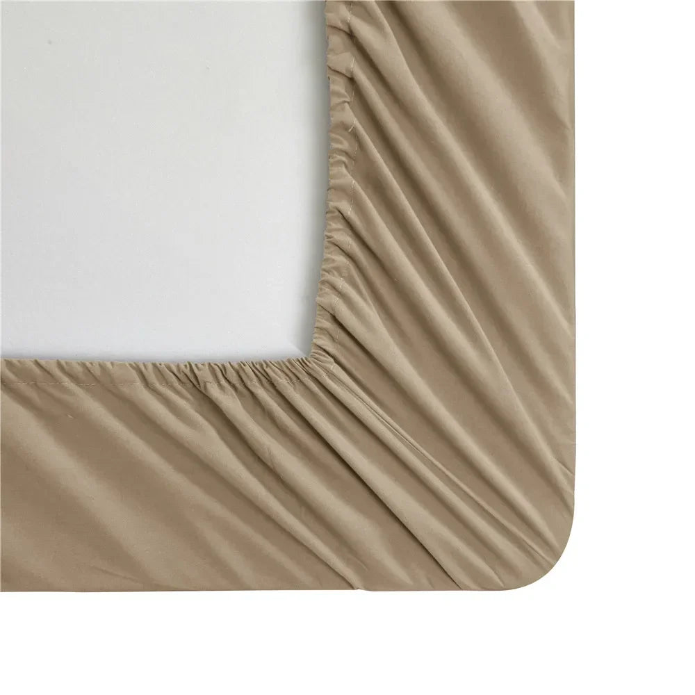 Solid Color Soft Brushed Bedding Set with Pillowcases