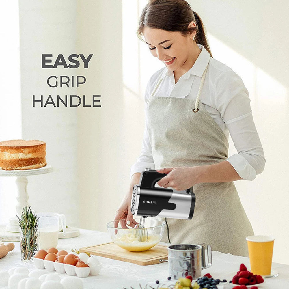Automatic Electric Dough Mixer and Handheld Egg Beater