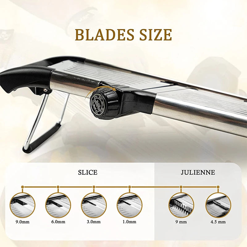 Adjustable Stainless Steel Vegetable Mandoline Slicer for Easy Chopping