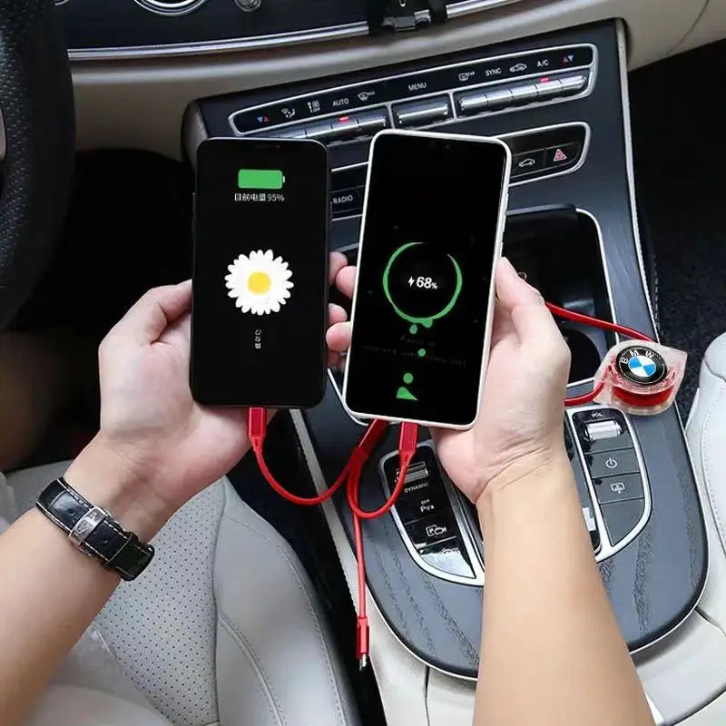 BMW 3 In 1 Fast Charger USB Data Cable Car Accessories