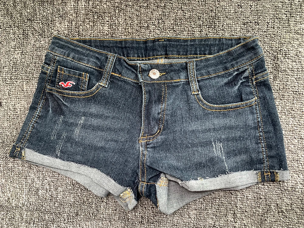Korean Low Waist Slim Fit Denim Shorts Women