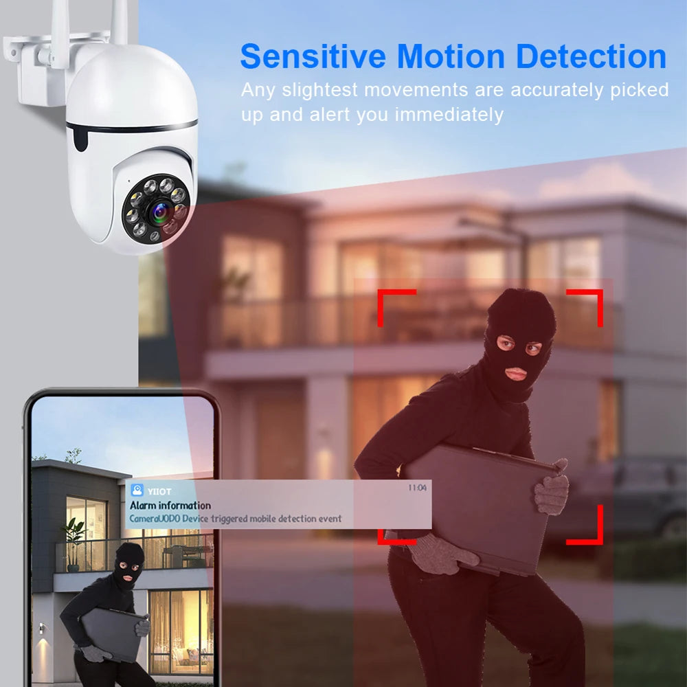 8MP Wireless Security Camera PTZ Wifi Outdoor with 4X Zoom AI Human Tracking Two Way Audio HD Night Vision