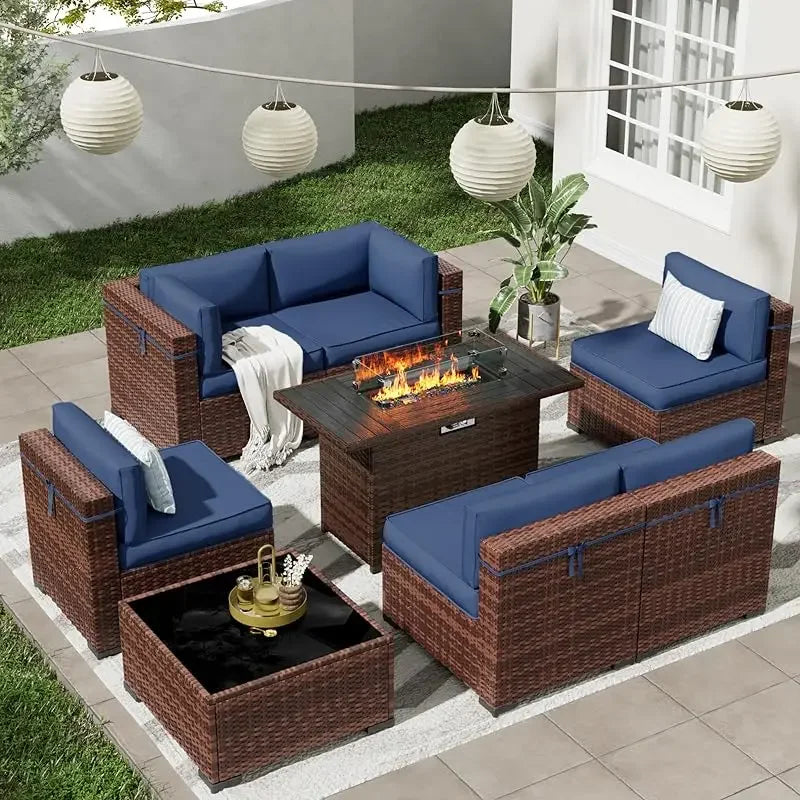 Outdoor Sectional Patio Furniture Set with Waterproof Cover