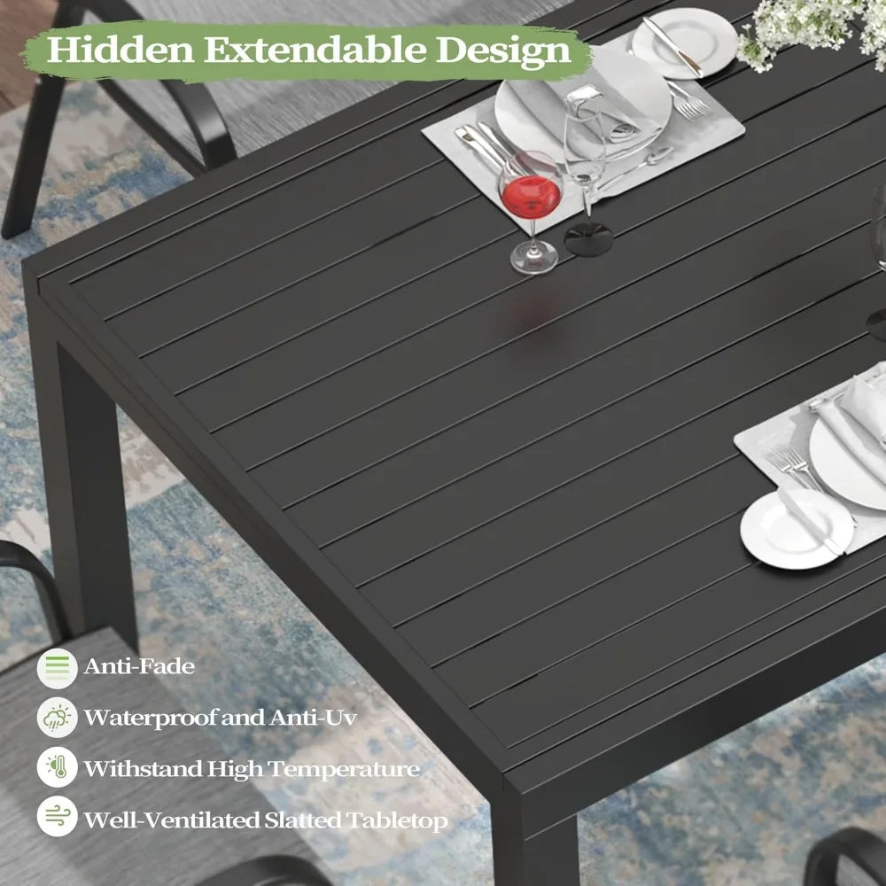 HUANZHUANG Outdoor Dining Set Aluminum Table And Chairs