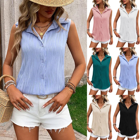 BKQUCN Casual Loose Sleeveless Shirts for Women Summer Tops