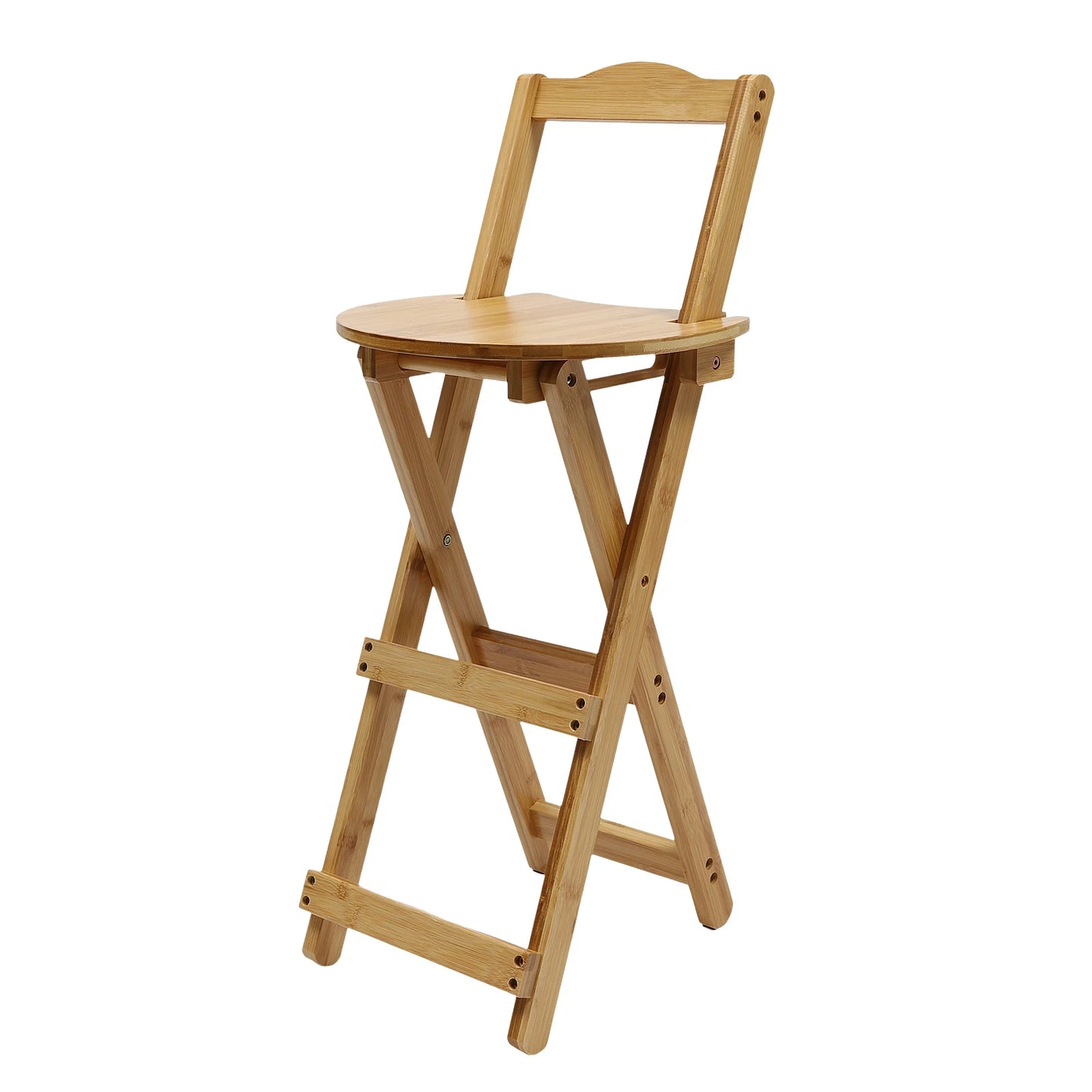 Portable Bamboo Bar Stool for Kitchen and Banquet Use