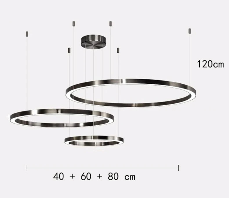 Modern Home Decor Ring LED Pendant Light for Living Room and Dining Room Chandeliers Indoor Lighting