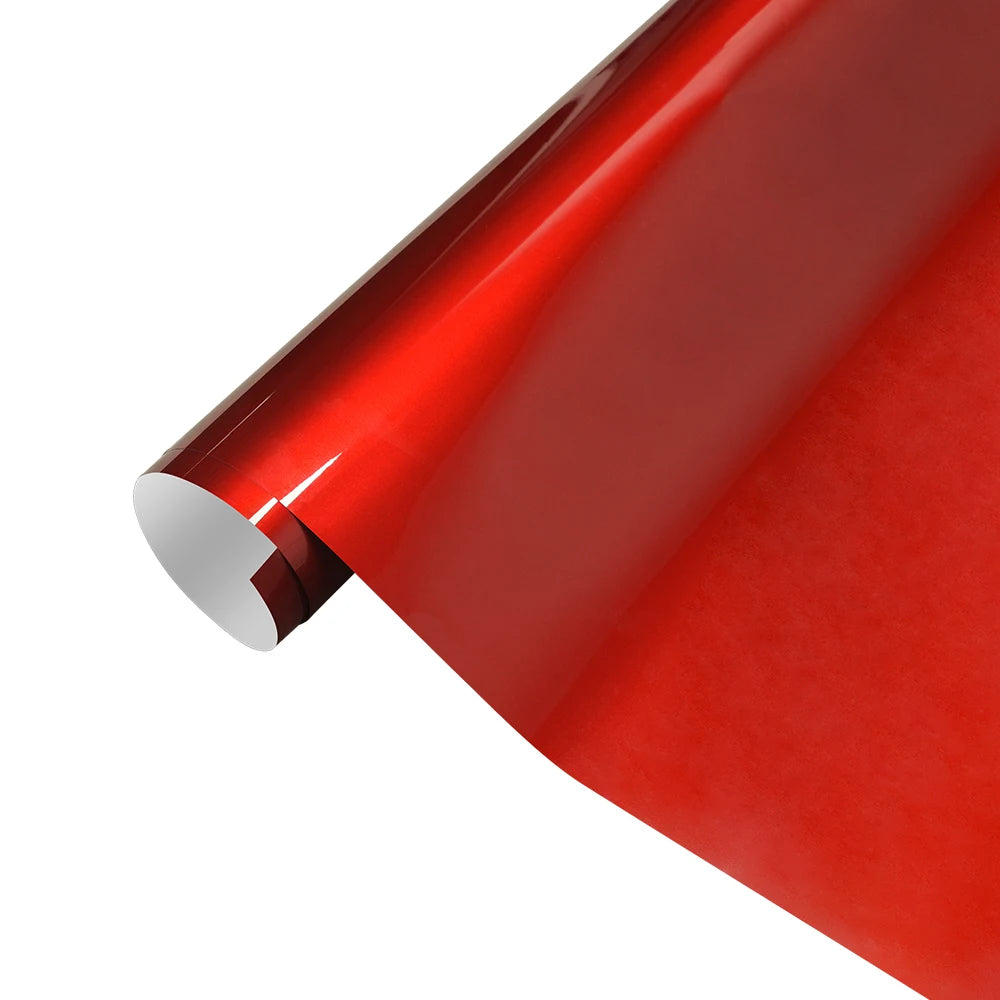 Car Sticker Liquid Metal Ruby Red Color Change Vinyl Film Bubble Free Auto Wrap Self Adhesive Decals