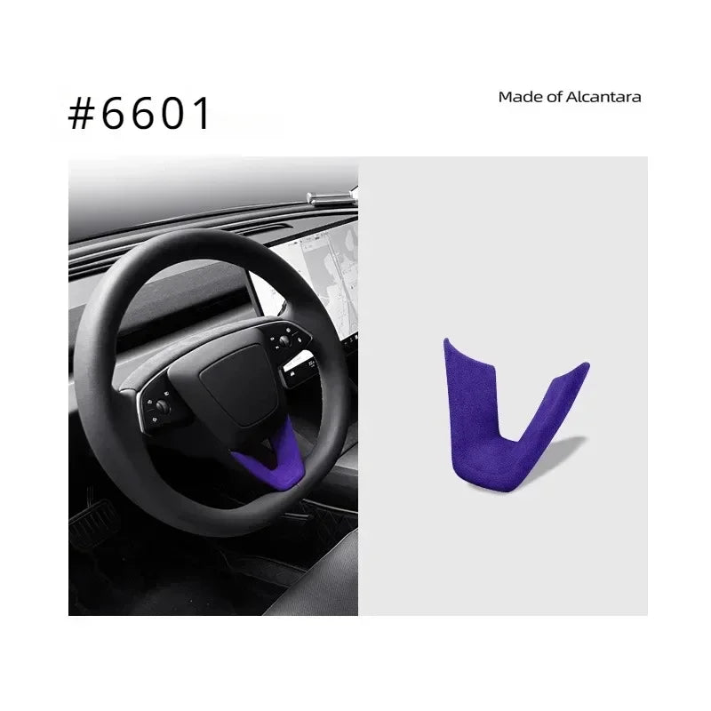 Alcantara Suede Steering Wheel Cover For Tesla Model 3