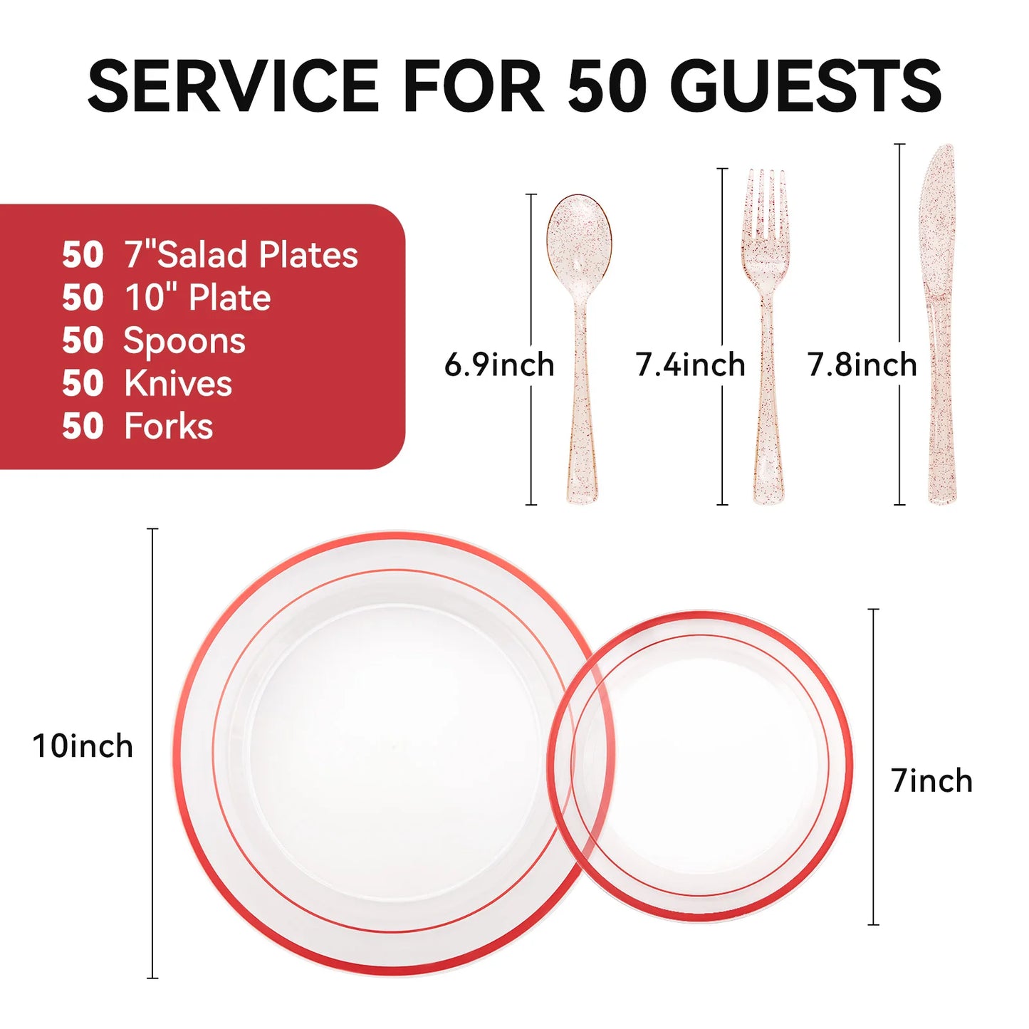 Disposable Tableware Set for Memorable Parties and Gatherings