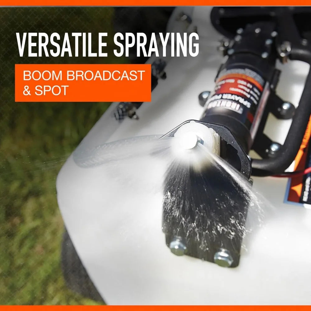 Tow-Behind Trailer Broadcast and Spot Sprayer 13 Gallon Capacity 1 GPM 12 Volt DC