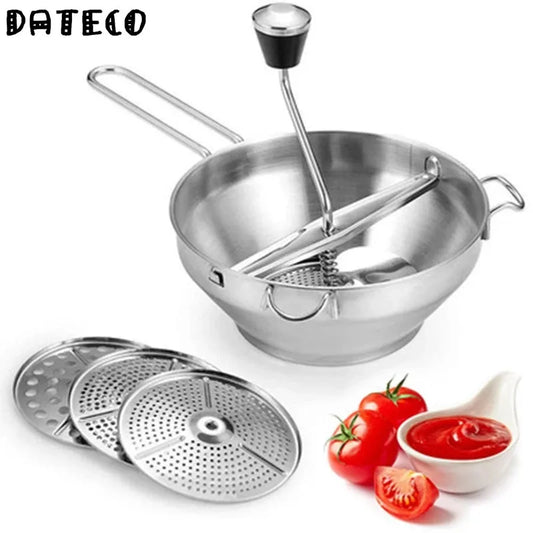 Multifunctional Stainless Steel Food Mill and Potato Masher