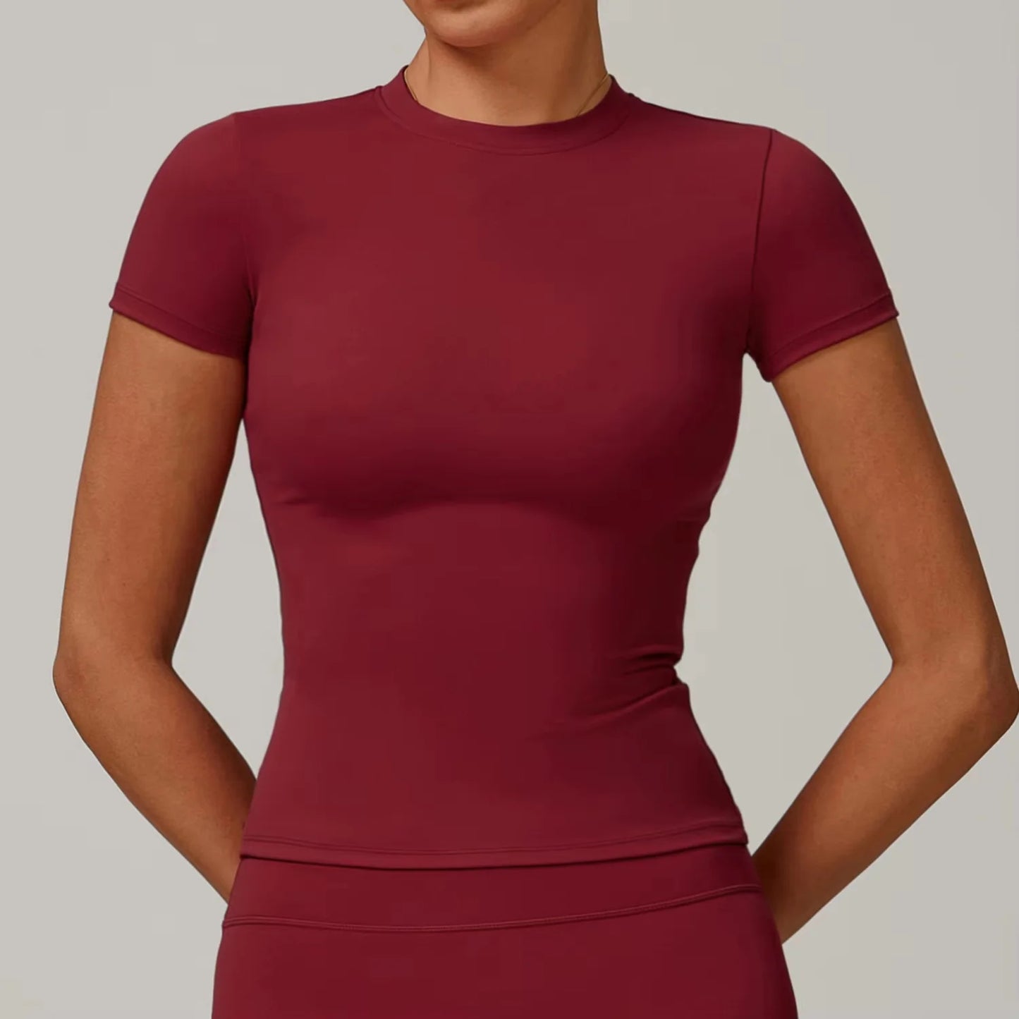 NCLAGEN Short Sleeve Women Running T Shirt Breathable Gym Top