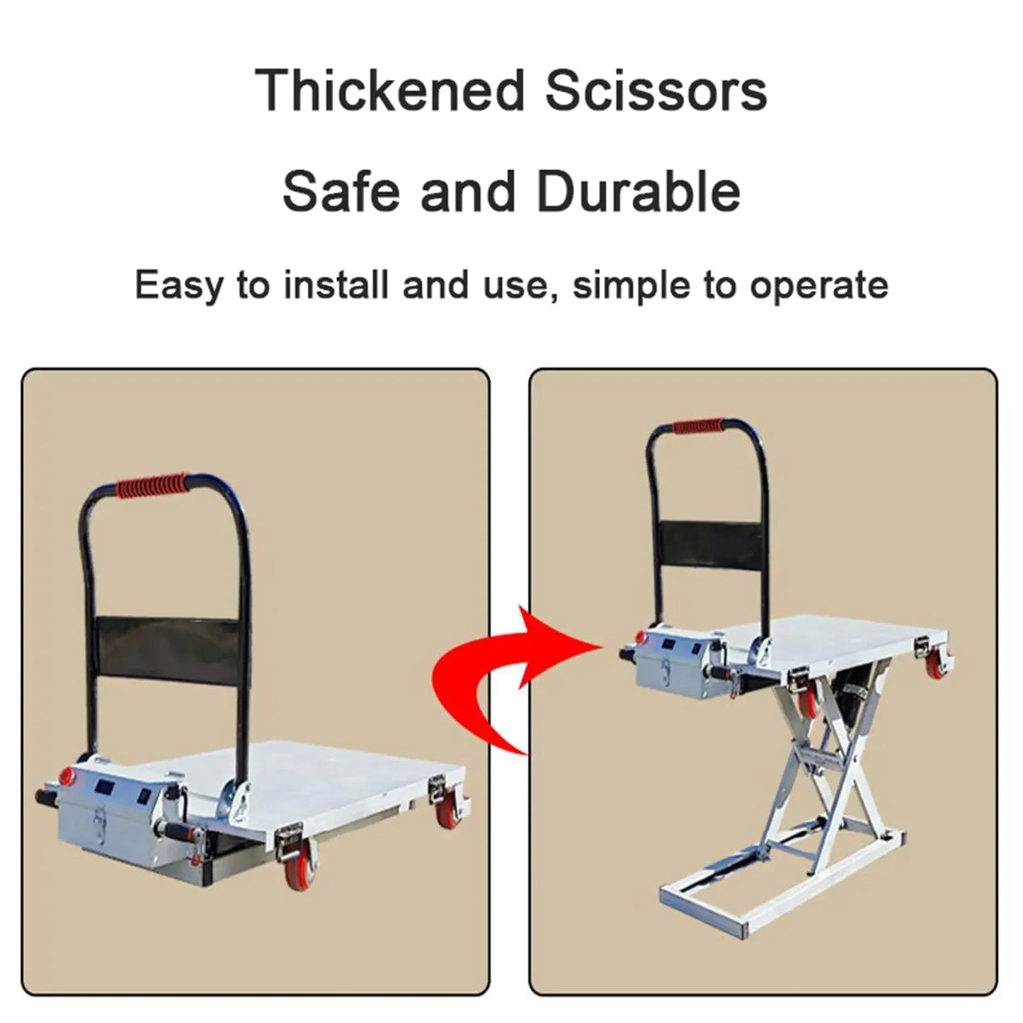 300kg Heavy Duty Folding Hand Truck Electric Utility Cart