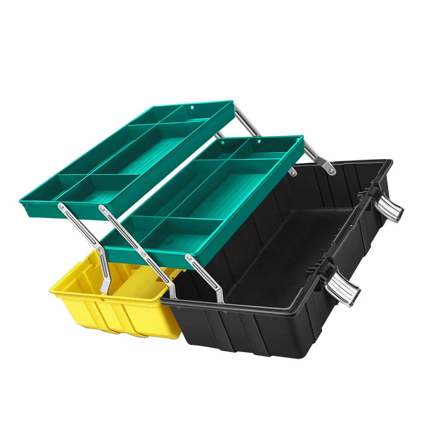 Multifunctional Folding Storage Toolbox Three Layers Tool Chest Organizer